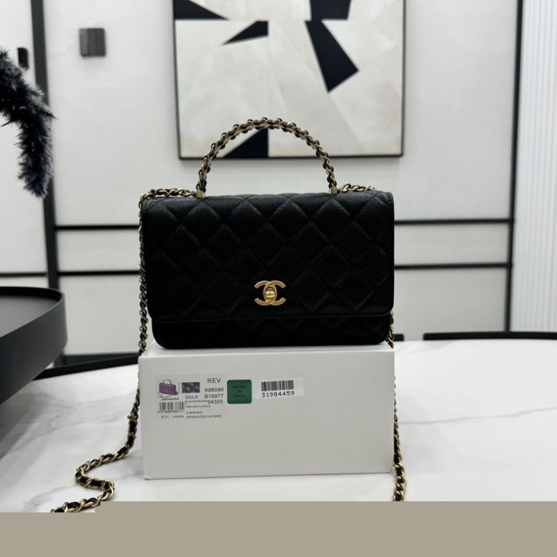 Ch*el top handle bags
